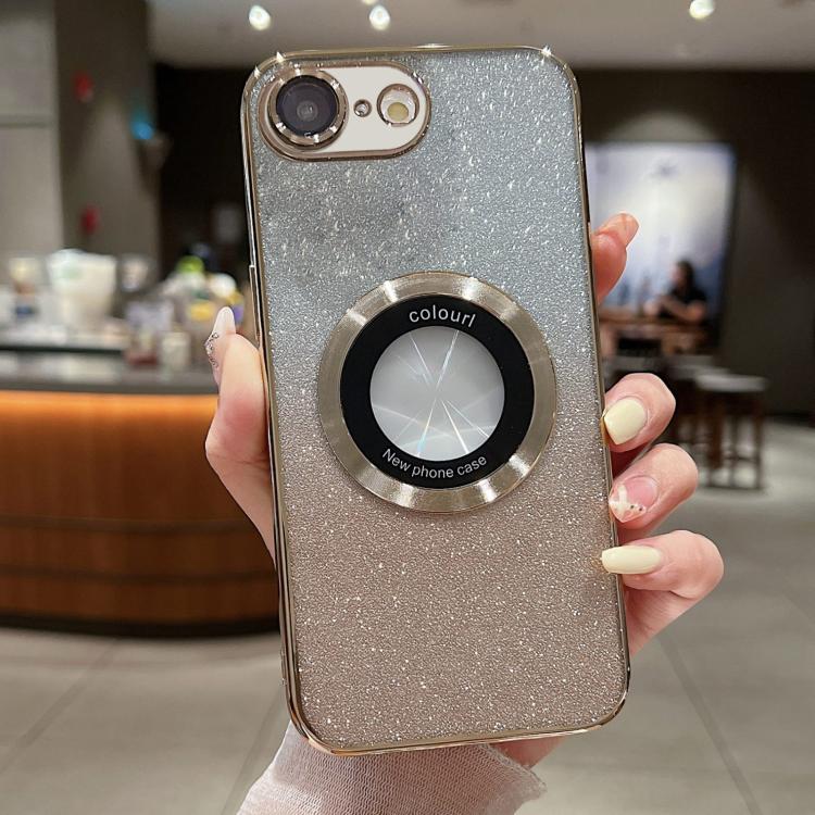 Capa para telemóvel TPU MagSafe com gradiente e glitter eletroplatinado, para iPhone 17e / 16e, para iPhone 17 Pro Max, para iPhone 17 Pro, para iPhone 17, para iPhone Air, para iPhone 16 Pro Max