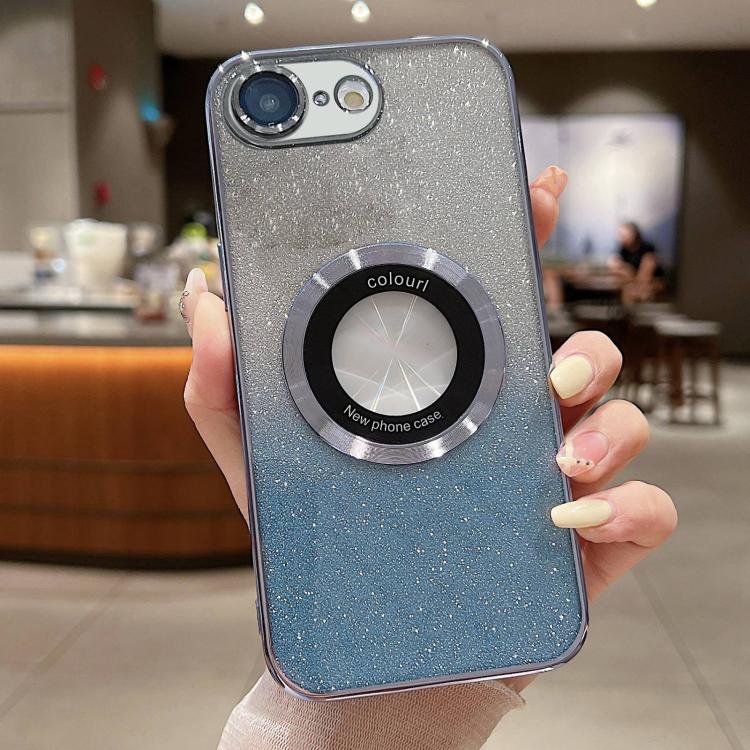 Capa para telemóvel TPU MagSafe com gradiente e glitter eletroplatinado, para iPhone 17e / 16e, para iPhone 17 Pro Max, para iPhone 17 Pro, para iPhone 17, para iPhone Air, para iPhone 16 Pro Max
