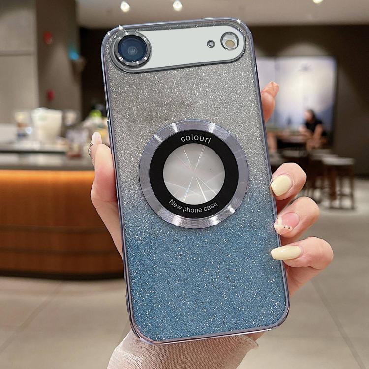 Capa para telemóvel TPU MagSafe com gradiente e glitter eletroplatinado, para iPhone 17e / 16e, para iPhone 17 Pro Max, para iPhone 17 Pro, para iPhone 17, para iPhone Air, para iPhone 16 Pro Max