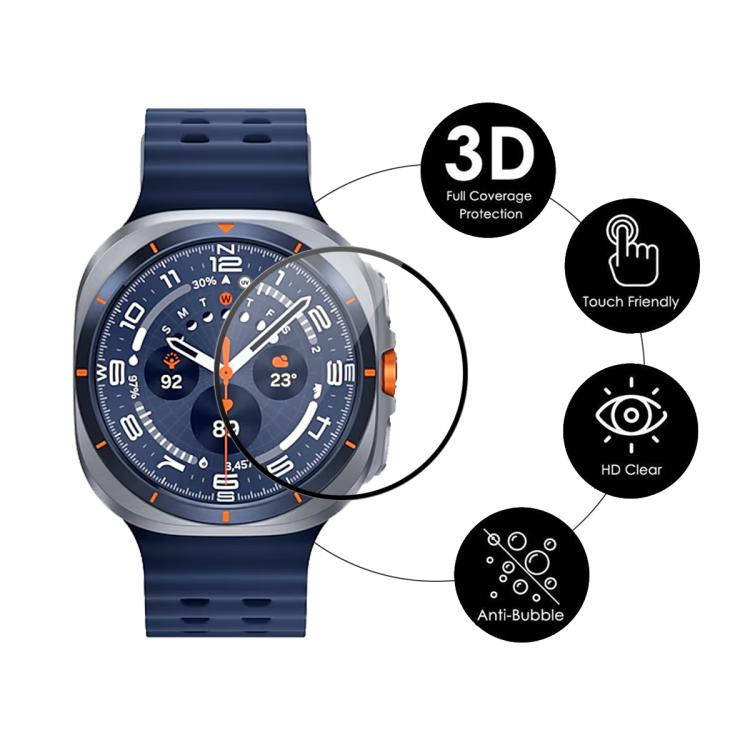 Película de ecrã ENKAY 3D de cobertura total com borda suave em PC PMMA HD, para Samsung Galaxy Watch Ultra 47mm / Ultra 2025, para Samsung Galaxy Watch8 Classic 46mm, para Samsung Galaxy Watch8 44mm, para Samsung Galaxy Watch8 40mm
