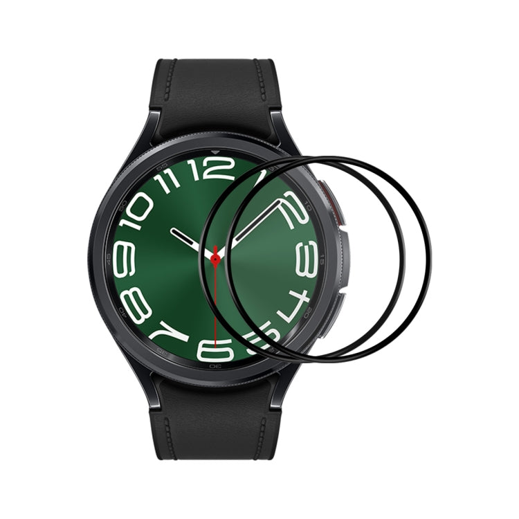 2 unidades de película de ecrã ENKAY 3D de cobertura total com borda suave em PC PMMA HD, para Samsung Galaxy Watch Ultra 47mm / Ultra 2025, para Samsung Galaxy Watch8 Classic 46mm, para Samsung Galaxy Watch8 44mm, para Samsung Galaxy Watch8 40mm
