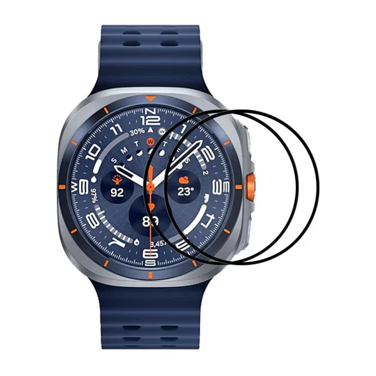 2 unidades de película de ecrã ENKAY 3D de cobertura total com borda suave em PC PMMA HD, para Samsung Galaxy Watch Ultra 47mm / Ultra 2025, para Samsung Galaxy Watch8 Classic 46mm, para Samsung Galaxy Watch8 44mm, para Samsung Galaxy Watch8 40mm