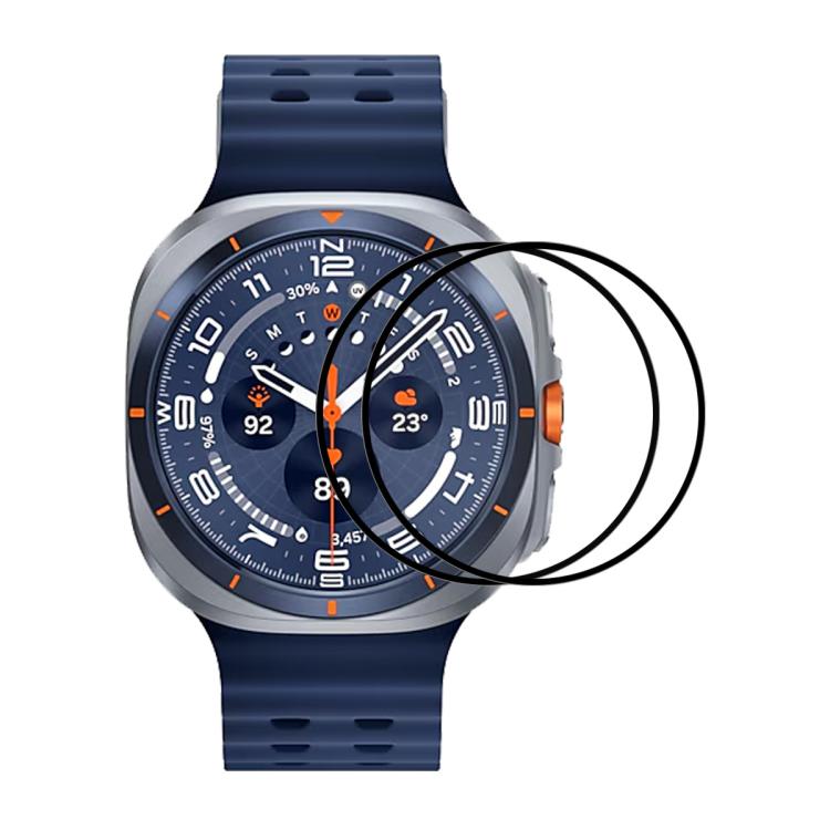 2 unidades de película de ecrã ENKAY 3D de cobertura total com borda suave em PC PMMA HD, para Samsung Galaxy Watch Ultra 47mm / Ultra 2025, para Samsung Galaxy Watch8 Classic 46mm, para Samsung Galaxy Watch8 44mm, para Samsung Galaxy Watch8 40mm