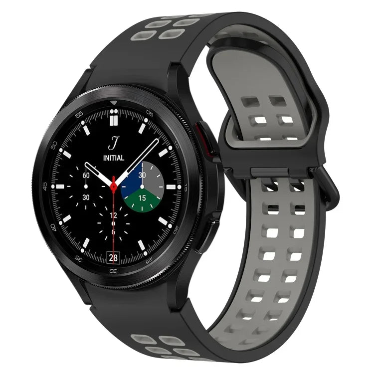 Pulseira de silicone respirável bicolor, para Samsung Galaxy Watch 4 Classic 42mm