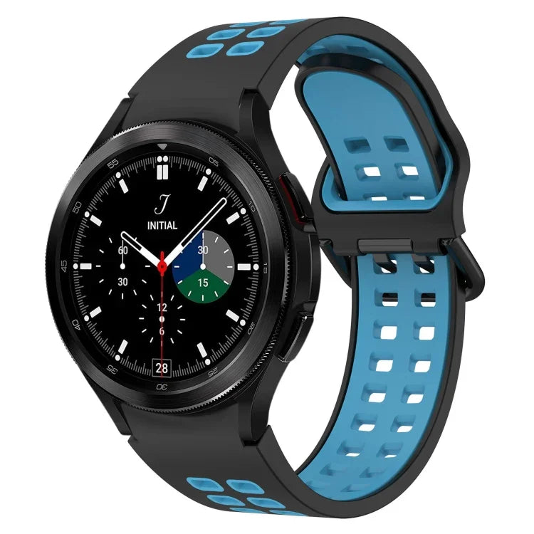 Pulseira de silicone respirável bicolor, para Samsung Galaxy Watch 4 Classic 42mm