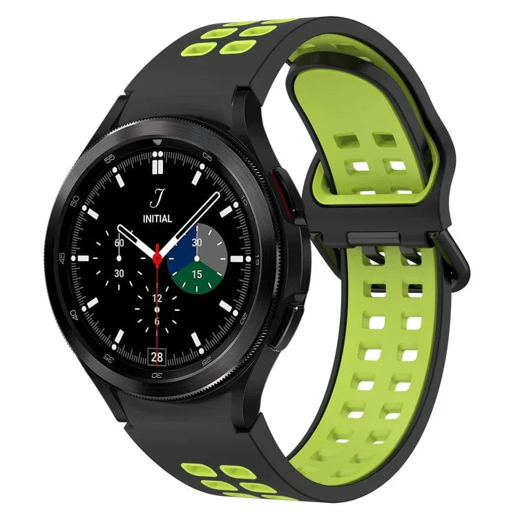 Pulseira de silicone respirável bicolor, para Samsung Galaxy Watch 4 Classic 42mm