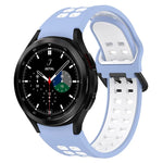 Pulseira de silicone respirável bicolor, para Samsung Galaxy Watch 4 Classic 42mm