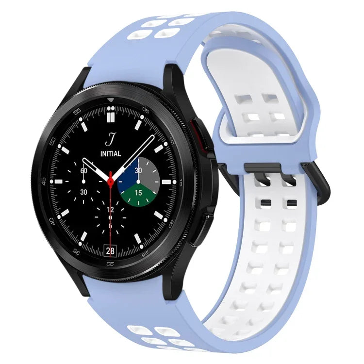 Pulseira de silicone respirável bicolor, para Samsung Galaxy Watch 4 Classic 42mm