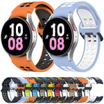 Pulseira de silicone respirável bicolor, para Samsung Galaxy Watch 4 Classic 42mm
