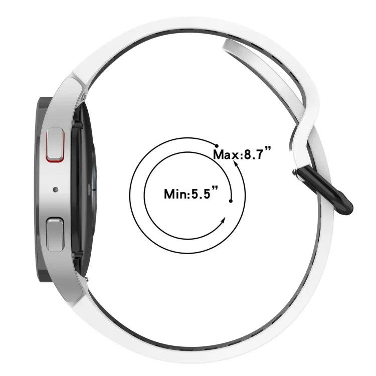 Pulseira de silicone respirável bicolor, para Samsung Galaxy Watch 4 Classic 42mm
