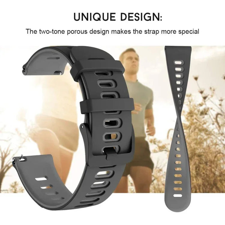 Pulseira de silicone bicolor 20mm, para Samsung Galaxy Watch 5 40mm