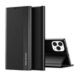 Capa para telemóvel em pele com adsorção eletroplatinada lateral, para iPhone 16 Pro, para iPhone 16 Plus, para iPhone 16, para iPhone 15 Pro Max, para iPhone 15 Pro, para iPhone 15 Plus
