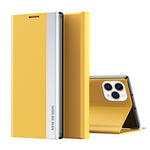 Capa para telemóvel em pele com adsorção eletroplatinada lateral, para iPhone 16 Pro, para iPhone 16 Plus, para iPhone 16, para iPhone 15 Pro Max, para iPhone 15 Pro, para iPhone 15 Plus