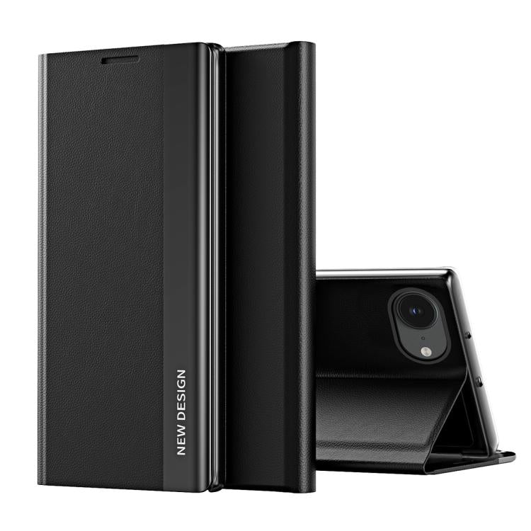 Capa para telemóvel em pele com adsorção eletroplatinada lateral, para iPhone 17e / 16e, para iPhone 17 Pro Max, para iPhone 17 Pro, para iPhone 17, para iPhone Air, para iPhone 16 Pro Max