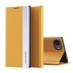 Capa para telemóvel em pele com adsorção eletroplatinada lateral, para iPhone 17e / 16e, para iPhone 17 Pro Max, para iPhone 17 Pro, para iPhone 17, para iPhone Air, para iPhone 16 Pro Max