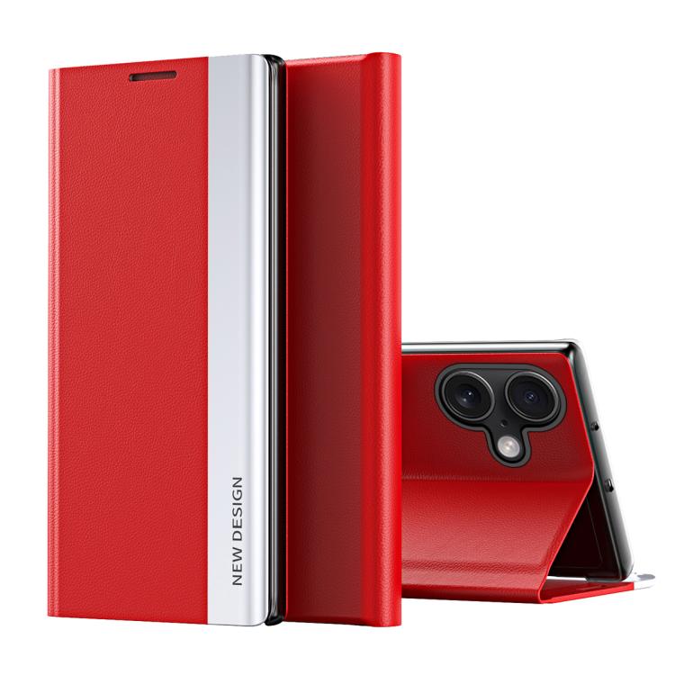 Capa para telemóvel em pele com adsorção eletroplatinada lateral, para iPhone 17e / 16e, para iPhone 17 Pro Max, para iPhone 17 Pro, para iPhone 17, para iPhone Air, para iPhone 16 Pro Max
