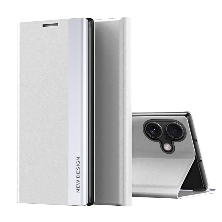 Capa para telemóvel em pele com adsorção eletroplatinada lateral, para iPhone 17e / 16e, para iPhone 17 Pro Max, para iPhone 17 Pro, para iPhone 17, para iPhone Air, para iPhone 16 Pro Max