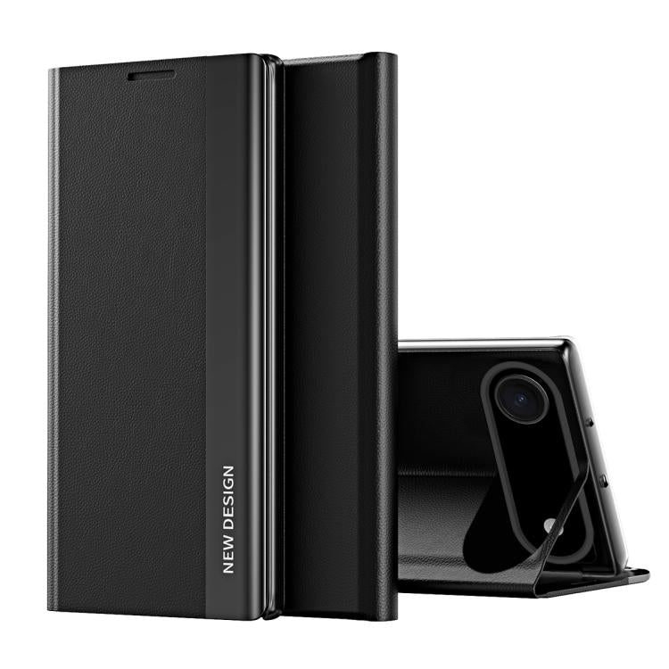 Capa para telemóvel em pele com adsorção eletroplatinada lateral, para iPhone 17e / 16e, para iPhone 17 Pro Max, para iPhone 17 Pro, para iPhone 17, para iPhone Air, para iPhone 16 Pro Max