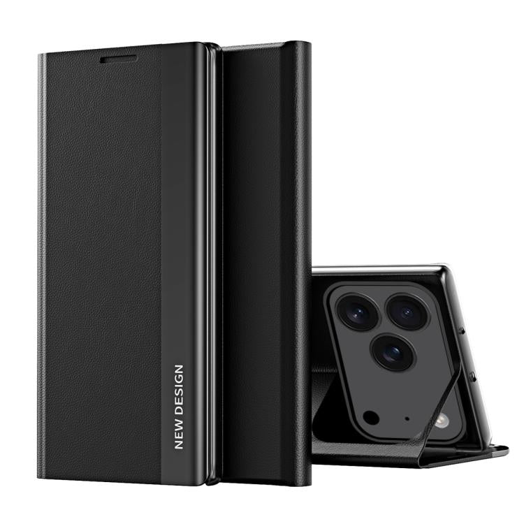 Capa para telemóvel em pele com adsorção eletroplatinada lateral, para iPhone 17e / 16e, para iPhone 17 Pro Max, para iPhone 17 Pro, para iPhone 17, para iPhone Air, para iPhone 16 Pro Max