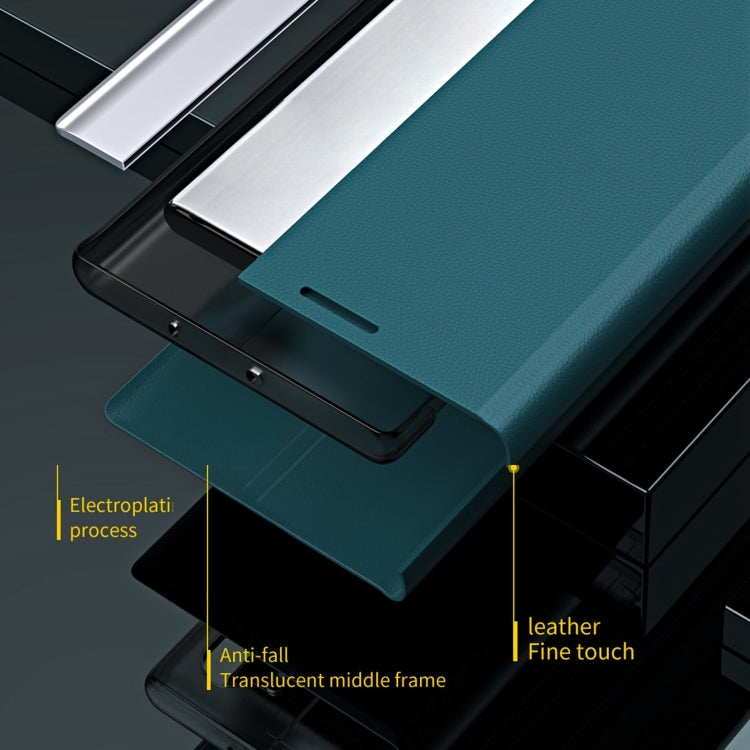 Capa para telemóvel em pele com adsorção eletroplatinada lateral, para iPhone 17e / 16e, para iPhone 17 Pro Max, para iPhone 17 Pro, para iPhone 17, para iPhone Air, para iPhone 16 Pro Max