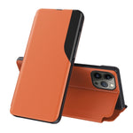 Capa para telemóvel em pele com visor lateral e fecho de aba, para iPhone 17e / 16e, para iPhone 17 Pro Max, para iPhone 17 Pro, para iPhone 17, para iPhone Air, para iPhone 16 Pro Max, para iPhone 16 Pro, para iPhone 16 Plus