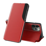 Capa para telemóvel em pele com visor lateral e fecho de aba, para iPhone 17e / 16e, para iPhone 17 Pro Max, para iPhone 17 Pro, para iPhone 17, para iPhone Air, para iPhone 16 Pro Max, para iPhone 16 Pro, para iPhone 16 Plus