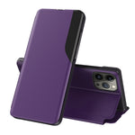 Capa para telemóvel em pele com visor lateral e fecho de aba, para iPhone 17e / 16e, para iPhone 17 Pro Max, para iPhone 17 Pro, para iPhone 17, para iPhone Air, para iPhone 16 Pro Max, para iPhone 16 Pro, para iPhone 16 Plus