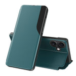 Capa para telemóvel em pele com visor lateral e fecho de aba, para iPhone 17e / 16e, para iPhone 17 Pro Max, para iPhone 17 Pro, para iPhone 17, para iPhone Air, para iPhone 16 Pro Max, para iPhone 16 Pro, para iPhone 16 Plus
