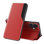 Capa para telemóvel em pele com visor lateral e fecho de aba, para iPhone 17e / 16e, para iPhone 17 Pro Max, para iPhone 17 Pro, para iPhone 17, para iPhone Air, para iPhone 16 Pro Max, para iPhone 16 Pro, para iPhone 16 Plus