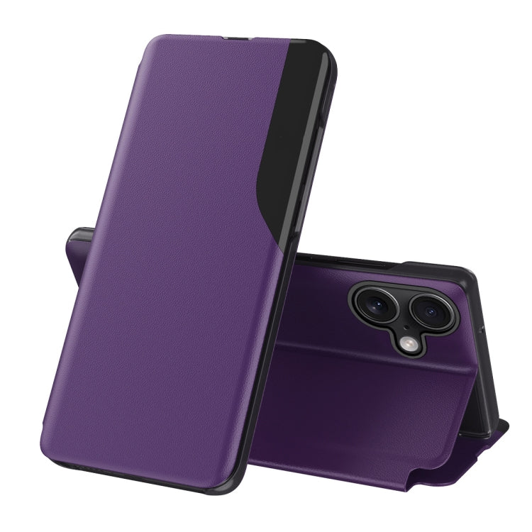 Capa para telemóvel em pele com visor lateral e fecho de aba, para iPhone 17e / 16e, para iPhone 17 Pro Max, para iPhone 17 Pro, para iPhone 17, para iPhone Air, para iPhone 16 Pro Max, para iPhone 16 Pro, para iPhone 16 Plus