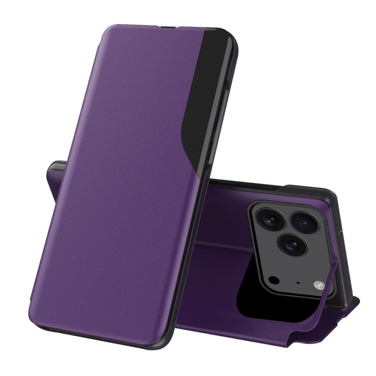 Capa para telemóvel em pele com visor lateral e fecho de aba, para iPhone 17e / 16e, para iPhone 17 Pro Max, para iPhone 17 Pro, para iPhone 17, para iPhone Air, para iPhone 16 Pro Max, para iPhone 16 Pro, para iPhone 16 Plus