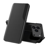 Capa para telemóvel em pele com visor lateral e fecho de aba, para iPhone 17e / 16e, para iPhone 17 Pro Max, para iPhone 17 Pro, para iPhone 17, para iPhone Air, para iPhone 16 Pro Max, para iPhone 16 Pro, para iPhone 16 Plus