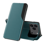 Capa para telemóvel em pele com visor lateral e fecho de aba, para iPhone 17e / 16e, para iPhone 17 Pro Max, para iPhone 17 Pro, para iPhone 17, para iPhone Air, para iPhone 16 Pro Max, para iPhone 16 Pro, para iPhone 16 Plus