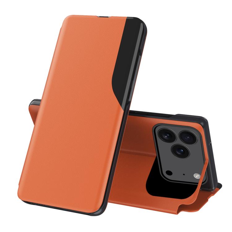 Capa para telemóvel em pele com visor lateral e fecho de aba, para iPhone 17e / 16e, para iPhone 17 Pro Max, para iPhone 17 Pro, para iPhone 17, para iPhone Air, para iPhone 16 Pro Max, para iPhone 16 Pro, para iPhone 16 Plus