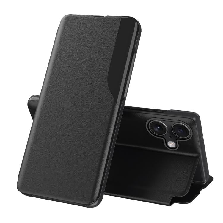 Capa para telemóvel em pele com visor lateral e fecho de aba, para iPhone 17e / 16e, para iPhone 17 Pro Max, para iPhone 17 Pro, para iPhone 17, para iPhone Air, para iPhone 16 Pro Max, para iPhone 16 Pro, para iPhone 16 Plus