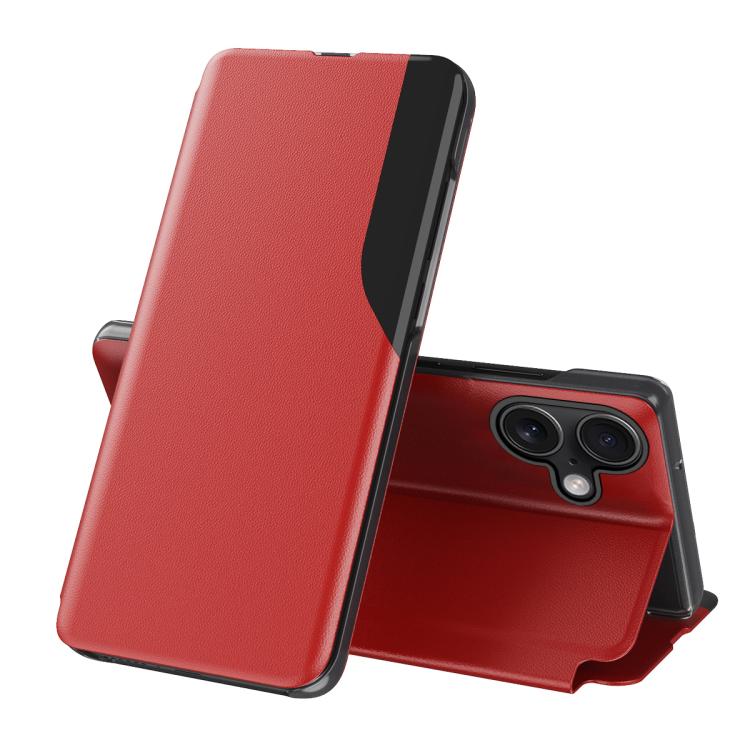 Capa para telemóvel em pele com visor lateral e fecho de aba, para iPhone 17e / 16e, para iPhone 17 Pro Max, para iPhone 17 Pro, para iPhone 17, para iPhone Air, para iPhone 16 Pro Max, para iPhone 16 Pro, para iPhone 16 Plus