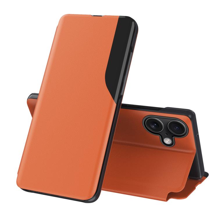 Capa para telemóvel em pele com visor lateral e fecho de aba, para iPhone 17e / 16e, para iPhone 17 Pro Max, para iPhone 17 Pro, para iPhone 17, para iPhone Air, para iPhone 16 Pro Max, para iPhone 16 Pro, para iPhone 16 Plus