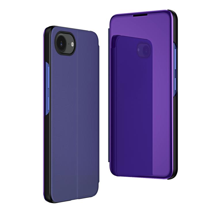 Capa para telemóvel em pele com espelho eletroplatinado horizontal e suporte, para iPhone 17e / 16e, para iPhone 17 Pro Max, para iPhone 17 Pro, para iPhone 17, para iPhone Air, para iPhone 16 Pro Max