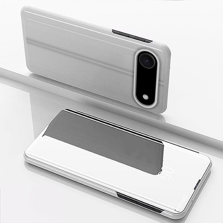 Capa para telemóvel em pele com espelho eletroplatinado horizontal e suporte, para iPhone 17e / 16e, para iPhone 17 Pro Max, para iPhone 17 Pro, para iPhone 17, para iPhone Air, para iPhone 16 Pro Max