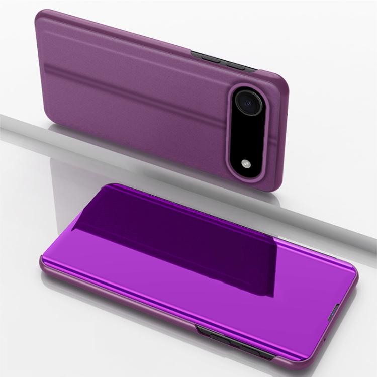 Capa para telemóvel em pele com espelho eletroplatinado horizontal e suporte, para iPhone 17e / 16e, para iPhone 17 Pro Max, para iPhone 17 Pro, para iPhone 17, para iPhone Air, para iPhone 16 Pro Max