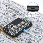 M9 Mini Teclado Sem Fios com Controlo Remoto, Combo de Teclado e Rato com Suporte para Touchpad e Voz