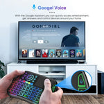 M9 Mini Teclado Sem Fios com Controlo Remoto, Combo de Teclado e Rato com Suporte para Touchpad e Voz