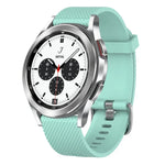 Bracelete de silicone texturizada com diamantes de 20mm, Para Samsung Galaxy Watch 4 Classic 42mm, Para Samsung Galaxy Watch Active 2 44mm, Para Samsung Galaxy Watch Active 2 40mm, Para Samsung Galaxy Watch 42mm
