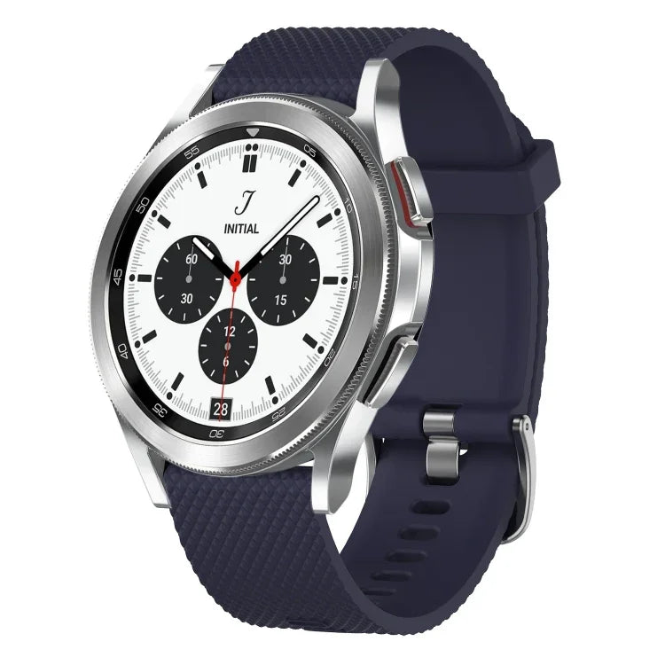 Bracelete de silicone texturizada com diamantes de 20mm, Para Samsung Galaxy Watch 4 Classic 42mm, Para Samsung Galaxy Watch Active 2 44mm, Para Samsung Galaxy Watch Active 2 40mm, Para Samsung Galaxy Watch 42mm
