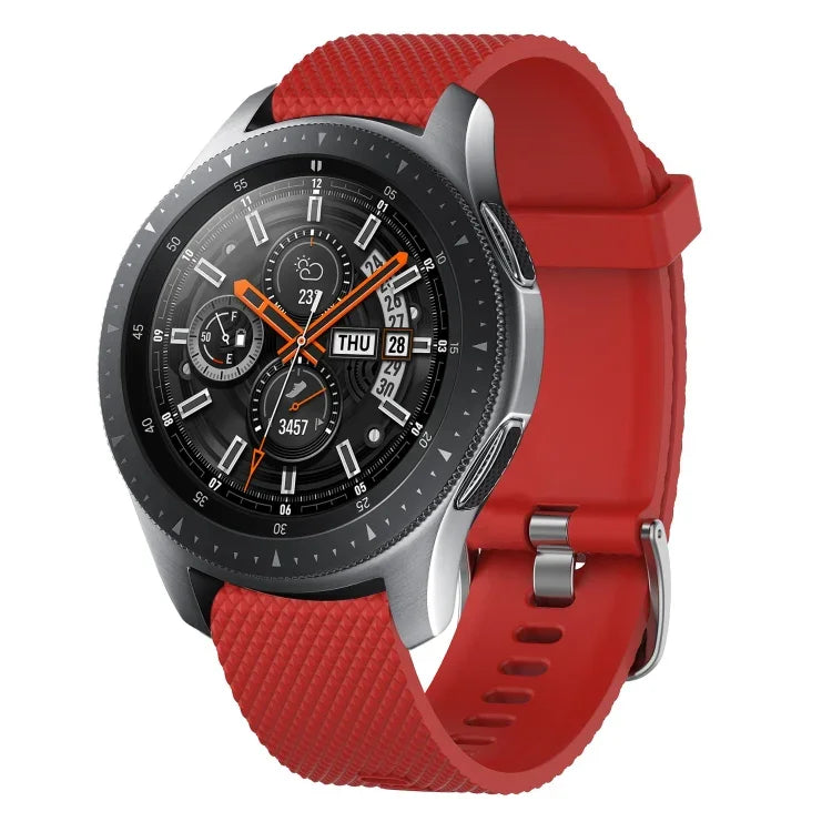 Bracelete de silicone texturizada com diamantes de 20mm, Para Samsung Galaxy Watch 4 Classic 42mm, Para Samsung Galaxy Watch Active 2 44mm, Para Samsung Galaxy Watch Active 2 40mm, Para Samsung Galaxy Watch 42mm
