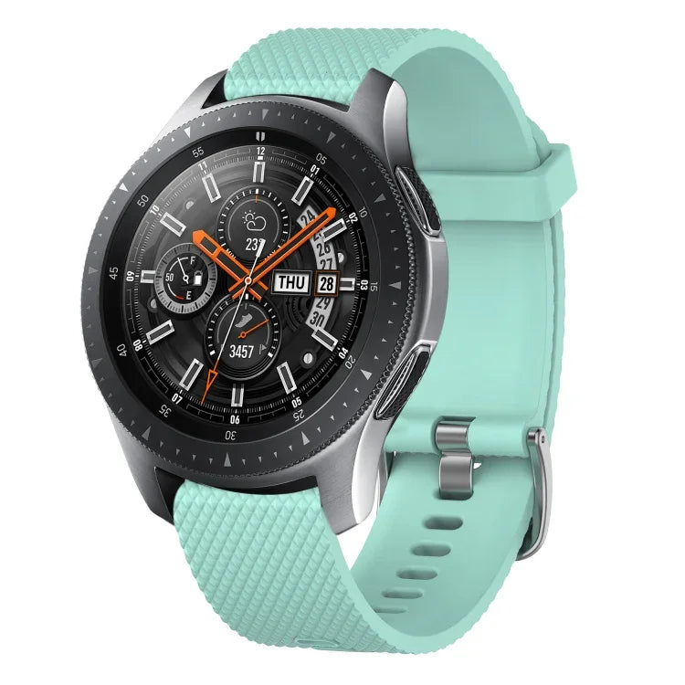 Bracelete de silicone texturizada com diamantes de 20mm, Para Samsung Galaxy Watch 4 Classic 42mm, Para Samsung Galaxy Watch Active 2 44mm, Para Samsung Galaxy Watch Active 2 40mm, Para Samsung Galaxy Watch 42mm