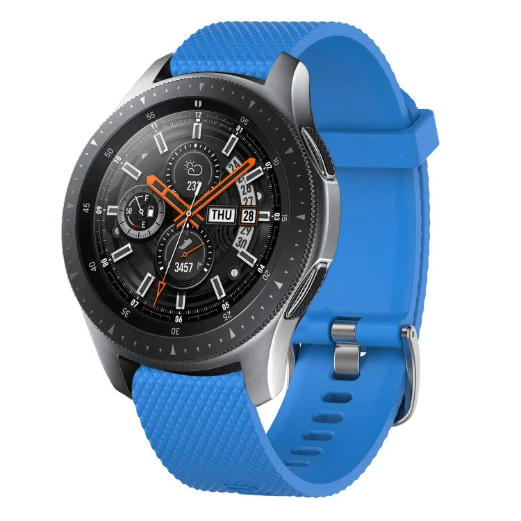 Bracelete de silicone texturizada com diamantes de 20mm, Para Samsung Galaxy Watch 4 Classic 42mm, Para Samsung Galaxy Watch Active 2 44mm, Para Samsung Galaxy Watch Active 2 40mm, Para Samsung Galaxy Watch 42mm