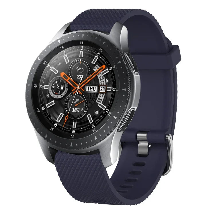 Bracelete de silicone texturizada com diamantes de 20mm, Para Samsung Galaxy Watch 4 Classic 42mm, Para Samsung Galaxy Watch Active 2 44mm, Para Samsung Galaxy Watch Active 2 40mm, Para Samsung Galaxy Watch 42mm