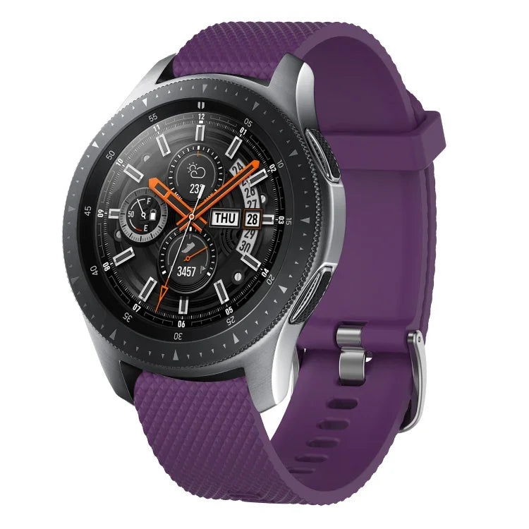 Bracelete de silicone texturizada com diamantes de 20mm, Para Samsung Galaxy Watch 4 Classic 42mm, Para Samsung Galaxy Watch Active 2 44mm, Para Samsung Galaxy Watch Active 2 40mm, Para Samsung Galaxy Watch 42mm