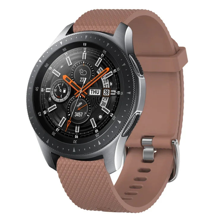 Bracelete de silicone texturizada com diamantes de 20mm, Para Samsung Galaxy Watch 4 Classic 42mm, Para Samsung Galaxy Watch Active 2 44mm, Para Samsung Galaxy Watch Active 2 40mm, Para Samsung Galaxy Watch 42mm